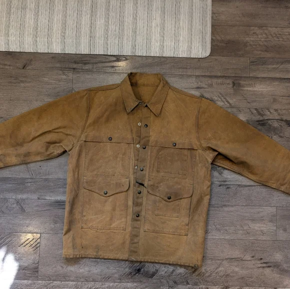 Filson Unlined Tin Cloth Cruiser Jacket Large Long - Picture 4 of 4